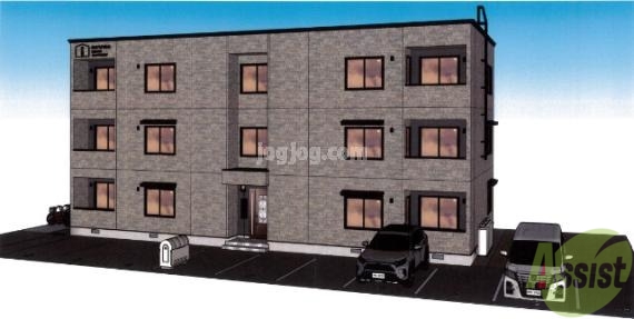 建物外観　完成予想パース　札幌市東区中沼西２条「ノルフィーノ」