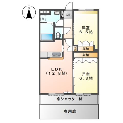 レジデンス九品の間取り写真