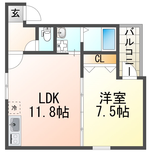 フジパレス新伊丹駅東ウエストの間取り写真