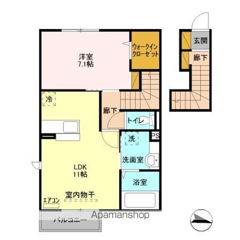 ＪＲ常磐線 新松戸駅 徒歩16分 2階建 築11年の間取り写真