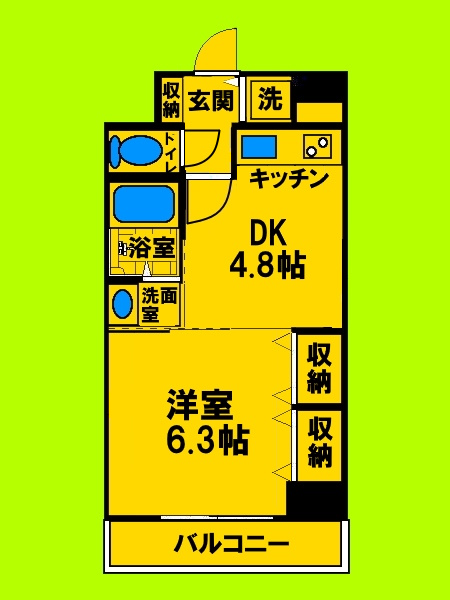 地下鉄御堂筋線 江坂駅 徒歩3分 10階建 築24年の間取り写真