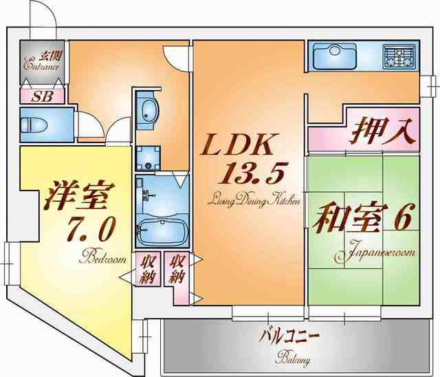 ベルトピア塩屋Iの間取り写真