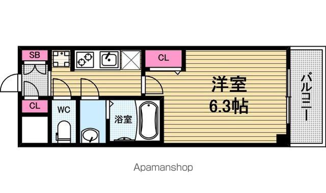 プレサンス谷町九丁目ディセオの間取り写真