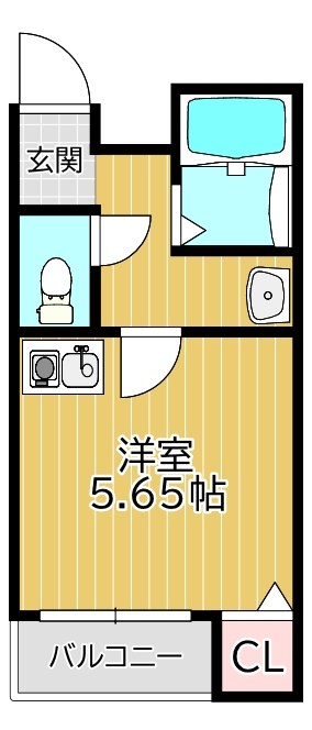 ＪＲ大阪環状線 鶴橋駅 徒歩7分 8階建 築29年の間取り写真