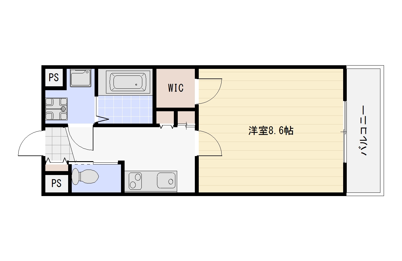 地下鉄谷町線 平野駅 徒歩1分 13階建 築9年の間取り写真
