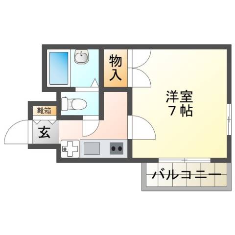 姫路市城北新町のマンションの間取り