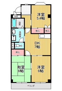 名古屋市緑区若田のアパートの間取り