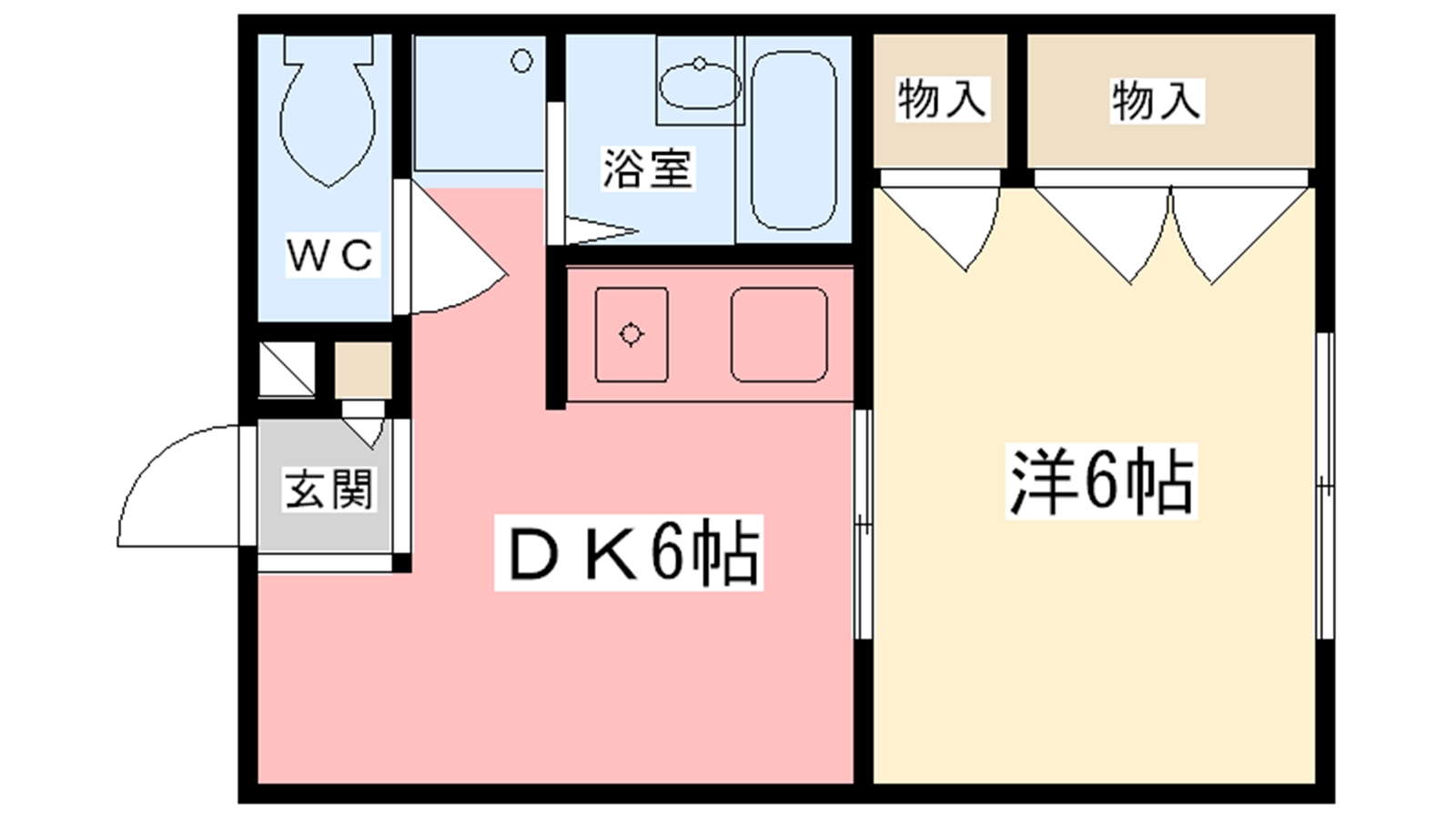 兵庫県姫路市飾磨区上野田５（アパート）の賃貸物件の間取り