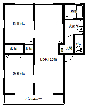 DAIE HILLS OZAWA　Ｃ棟の間取り