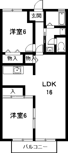 名古屋市中村区橋下町のアパートの間取り