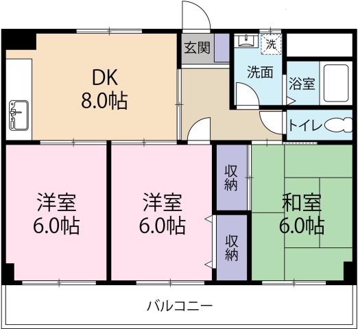 ヴィラ・アンソレイエ藍住の間取り