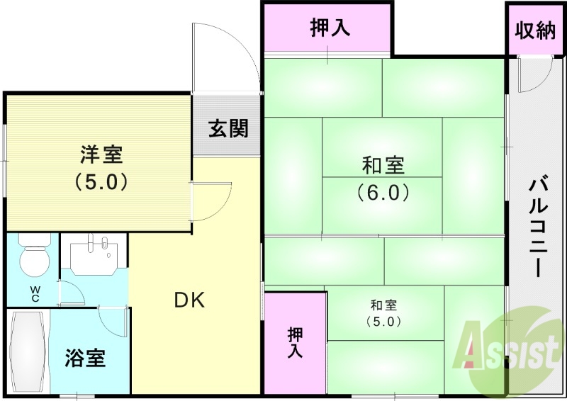 【シャトレー六甲の間取り】