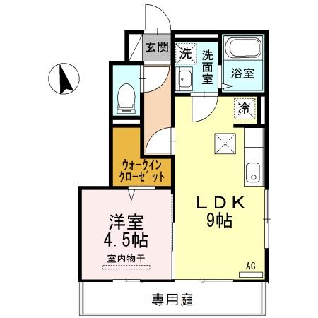 出雲市中野町のアパートの間取り