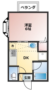 コーポ壱番館の間取り