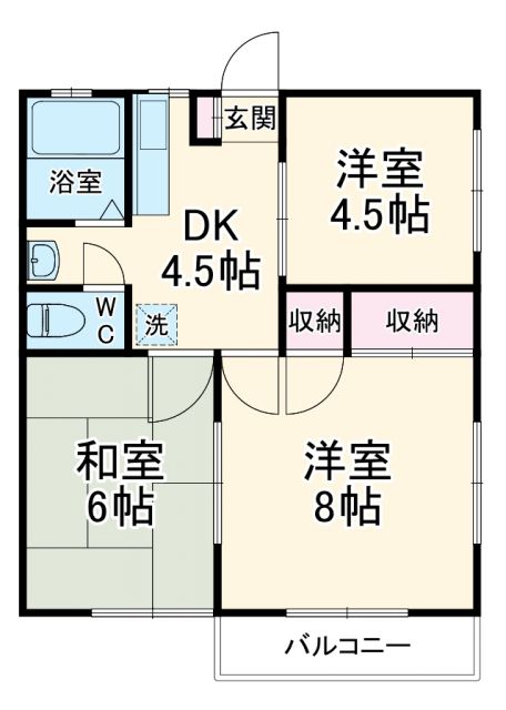 【ヒルサイドコートの間取り】