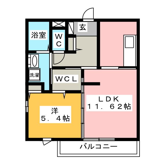 福岡市博多区金の隈のアパートの間取り