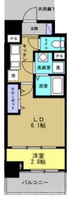 大阪市生野区中川西のマンションの間取り