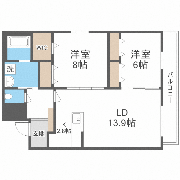 Bambino　山の手の間取り