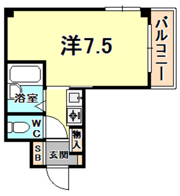 西宮市櫨塚町のマンションの間取り