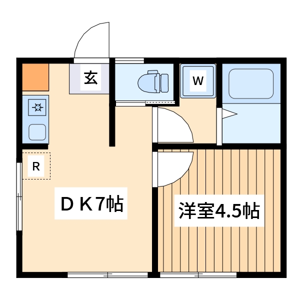 府中市栄町のアパートの間取り