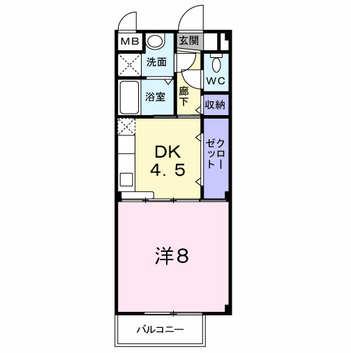 北九州市門司区旧門司のアパートの間取り