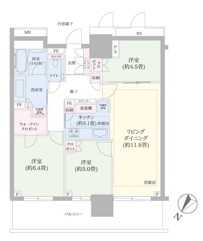 ブランズタワー豊洲の間取り