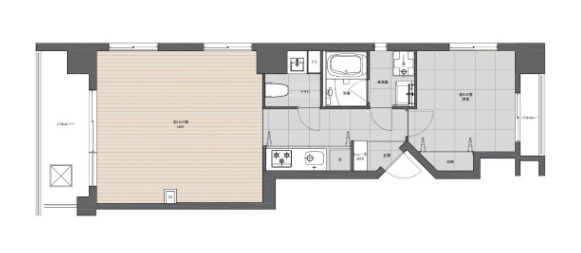 港区赤坂のマンションの間取り