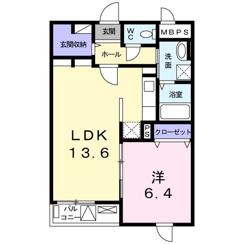 枚方市楠葉中町のマンションの間取り