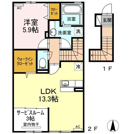 スペリアージュ　A棟の間取り