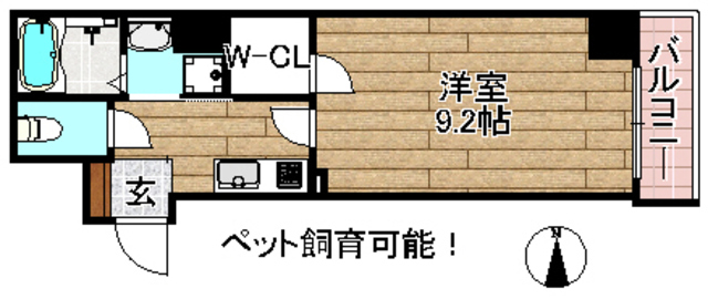 高槻市大畑町のマンションの間取り