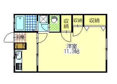 フェアハウスコマツの間取り