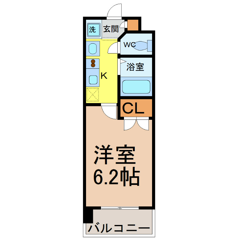 名古屋市西区花の木のマンションの間取り