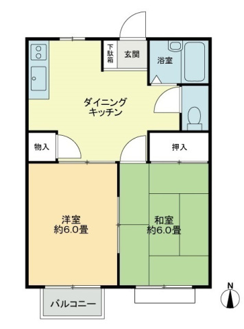 フォブール古高松Ａの間取り