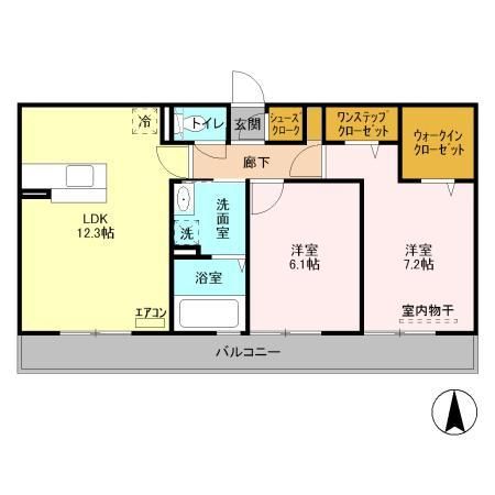 木更津市新宿のアパートの間取り