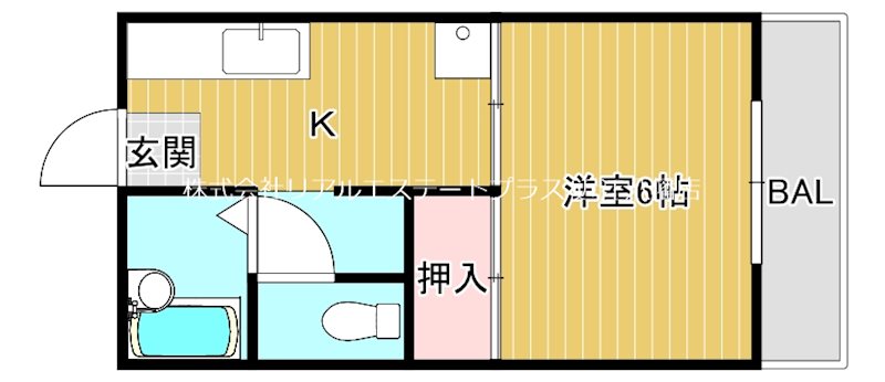 ツジトミ河曲寮Bの間取り