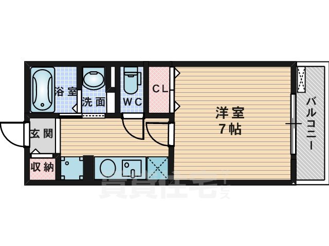 枚方市津田駅前のアパートの間取り