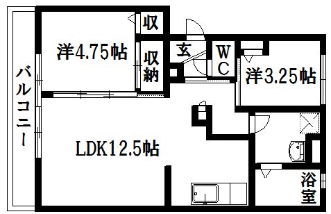 広野マンションの間取り