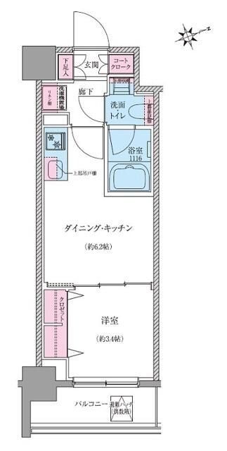 クレヴィアリグゼ世田谷松陰神社前の間取り