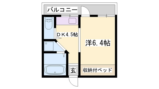 加東市山国のアパートの間取り