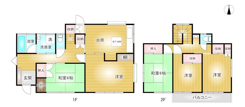 【前橋市元総社町貸戸建の間取り】