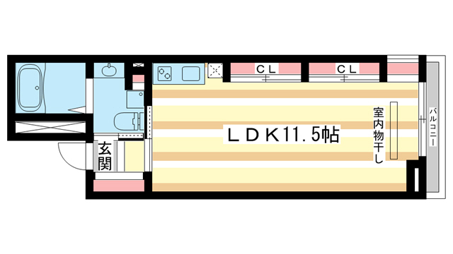 奈良市中御門町のマンションの間取り