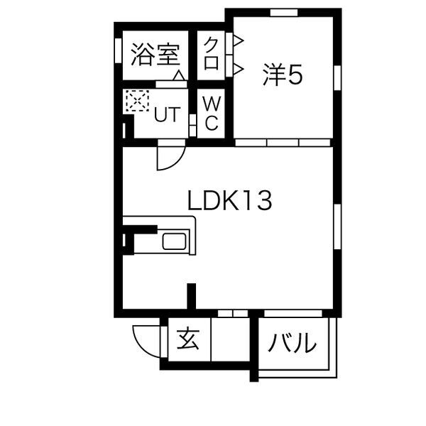 【名古屋市中村区西米野町のアパートの間取り】