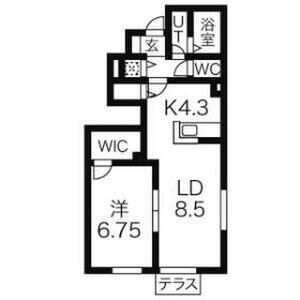 八王子市東中野のアパートの間取り