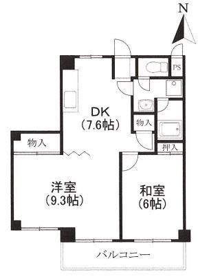 八尾市南本町のマンションの間取り