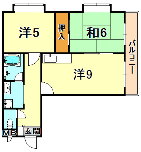 エール箕岡の間取り