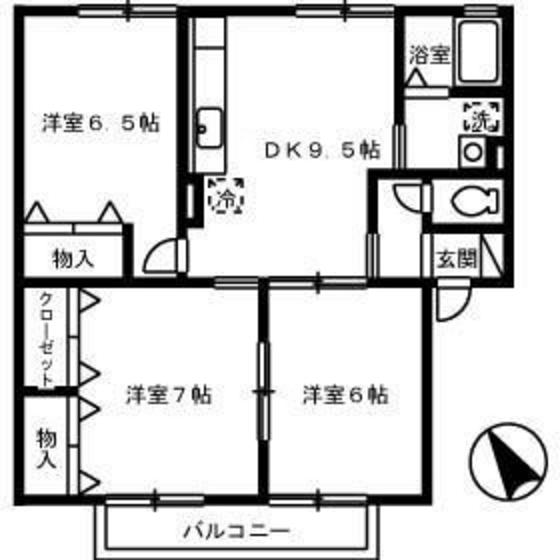 廿日市市上平良のアパートの間取り