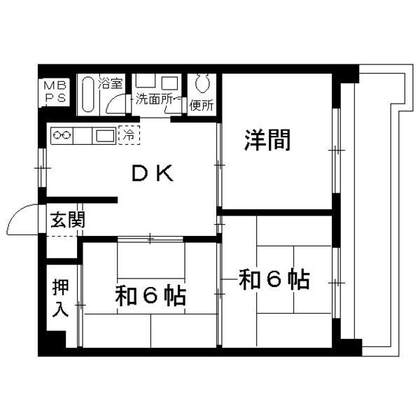 名古屋市東区筒井のマンションの間取り