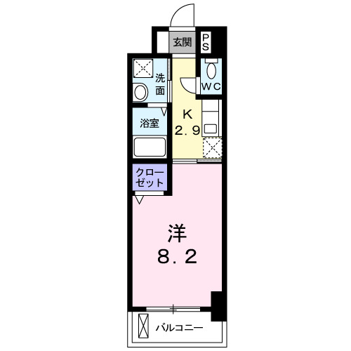 北九州市若松区東二島のマンションの間取り