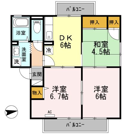 グリーンヒルズの間取り