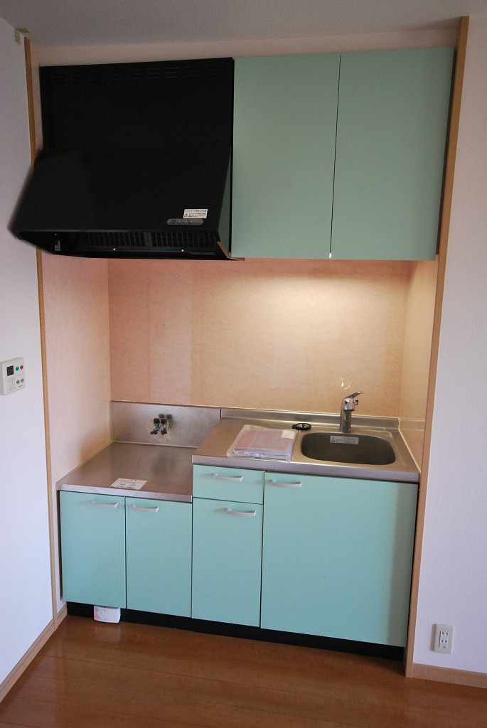 キッチン　お部屋によりキッチンの色が違う場合があります。